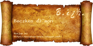 Beczkes Ámon névjegykártya